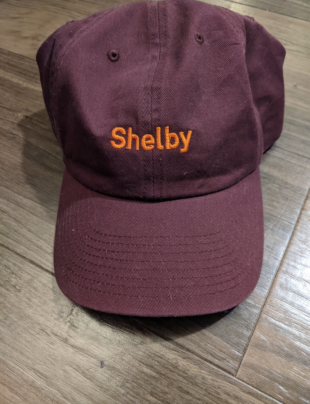 47 - Embroidered "Shelby" Burgundy Baseball Cap | OSFA